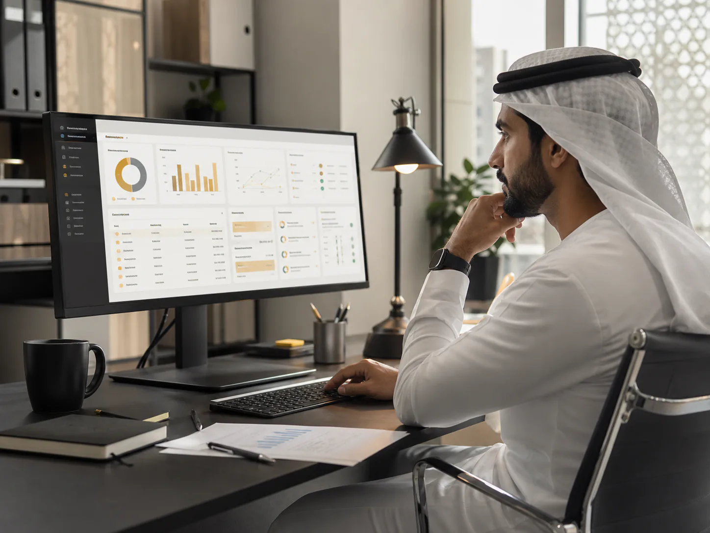 ERP implementation consultant reviewing an Odoo operations dashboard
